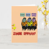 Carte Zombie Halloween (Fleur jaune)