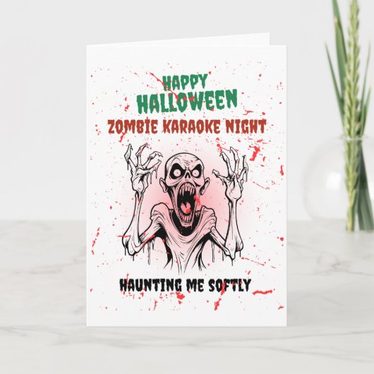 Carte Zombie Karaoke Night (Devant)