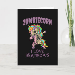 Carte Zombie Unicorn Halloween Dab Zombiecorn