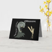 Carte Zombie végétarien veut des grands ! (Fleur jaune)