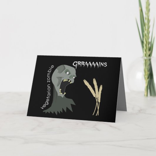 Carte Zombie végétarien veut des grands ! (Devant)