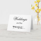CARTE ZOMBIES DE WEDDINGS ARE LIKE (Fleur jaune)