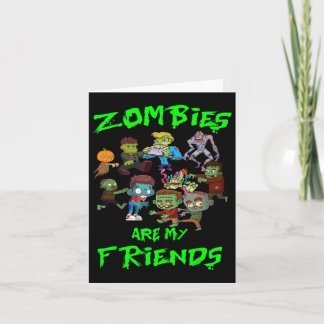 Carte Zombies sont mes amis Halloween