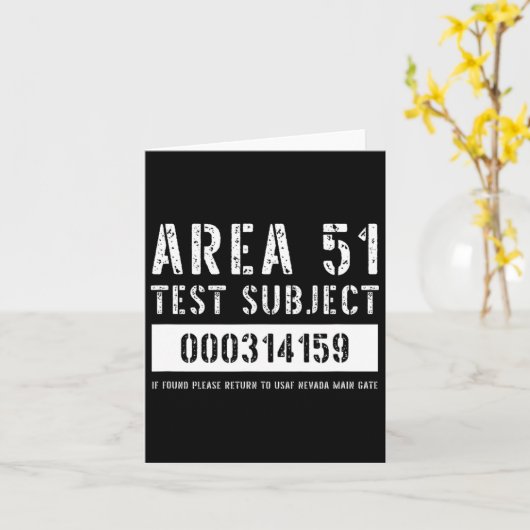 Carte Zone 51 Objet de l'essai Enlèvement Alien Hallowee (Fleur jaune)