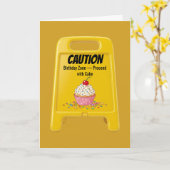 Carte Zone d'anniversaire : Attention Cupcake (Fleur jaune)