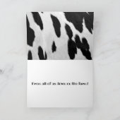 Carte Zones noires Vache Holstien Cacher Look Mooey Noël (Intérieur)