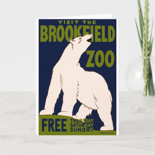Carte Zoo de Brookfield (Devant)