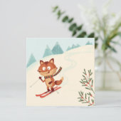 Carte Zorro feliz esquiando (Debout devant)