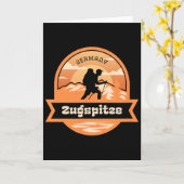 Carte Zugspitze Climbing Germany Alps Mountains Tyrol Hi (Fleur jaune)