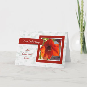 Carte Zum Geburtstag - Joyeux anniversaire en allemand, 