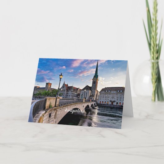 Carte Zurich, Suisse (Devant)