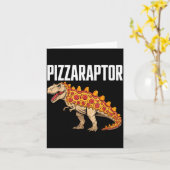 Carte Zza T-rex Dino Fast Food Funny Zza Dinosaur  (Fleur jaune)