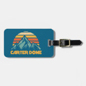 Carter Dome New Hampshire Retro Turquoise Bagagelabel (Voorkant horizontaal)