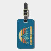 Carter Dome New Hampshire Retro Turquoise Bagagelabel (Voorkant verticaal)