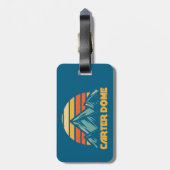 Carter Dome New Hampshire Retro Turquoise Bagagelabel (Achterkant verticaal)