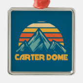 Carter Dome New Hampshire Retro Turquoise Metalen Ornament (Voorkant)