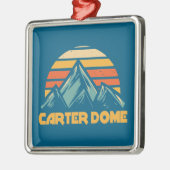 Carter Dome New Hampshire Retro Turquoise Metalen Ornament (Links)