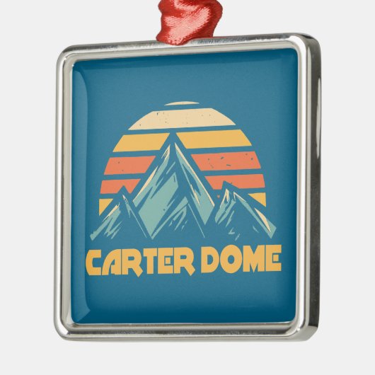 Carter Dome New Hampshire Retro Turquoise Metalen Ornament (Links)
