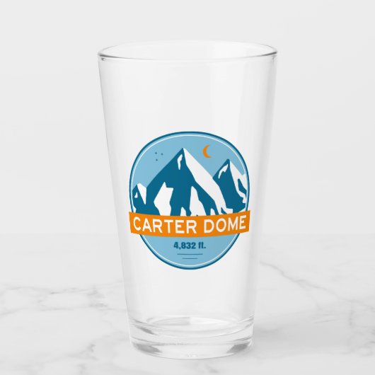 Carter Dome New Hampshire Stars Moon Glas (Voorkant)