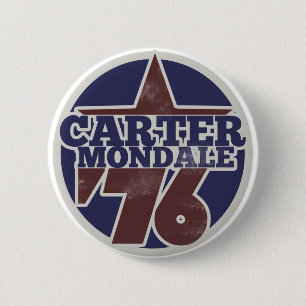 Carter Mondale 76 Ronde Button 5,7 Cm