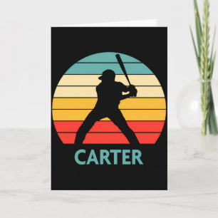 Carter naam geschenk gepersonaliseerd honkbal T-sh Kaart