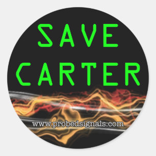 Carter-stickers opslaan ronde sticker