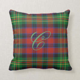 Carter Tartan Monogram Pillow Kussen