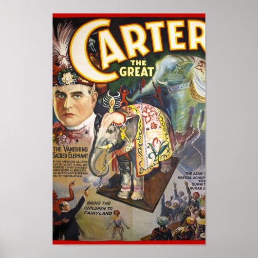 Carter The Great Restored  Magicia Poster (Voorkant)