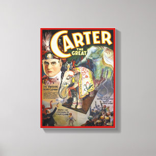 Carter The Great Restored Magicia Poster Canvas Afdruk