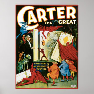 Carter The Great ~ The Dead  Magic Act Poster