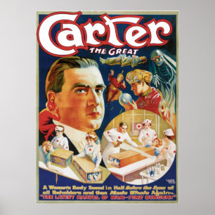 Carter The Great ~ The Saw  Magic Act Poster