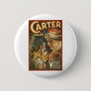 Carter the Great - The World's Weird Wizard Ronde Button 5,7 Cm