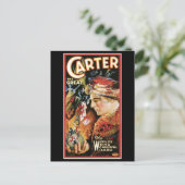 Carter The Great ~ Wizard Magic Act Briefkaart (Staand voorkant)