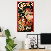 Carter The Great ~ Wizard  Magic Act Poster (Thuiskantoor)