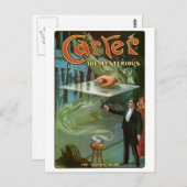 Carter The Mysterious ~  Magic Act Briefkaart (Voorkant / Achterkant)