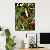 Carter The Mysterious ~  Magic Act Poster (Thuiskantoor)