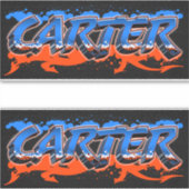 Carter Vorname Name Graffiti Aufkleber Sticker (Voorkant)