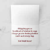 "CARTER WILLIAM A. IRVIN" Carte de Bon Rétablissem (Intérieur)