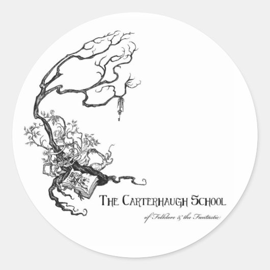 Carterhaugh School Logo Sticker (Circle) (Voorkant)