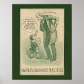 Carter's Backache Plasters  Kaart Poster (Voorkant)