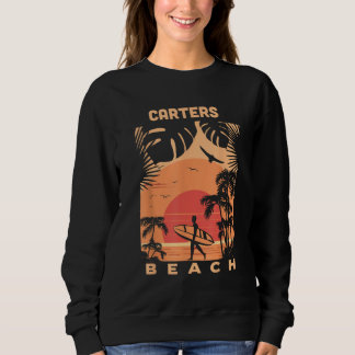 Carters Beach Sunset Summer Vacation Vintage Souve Trui