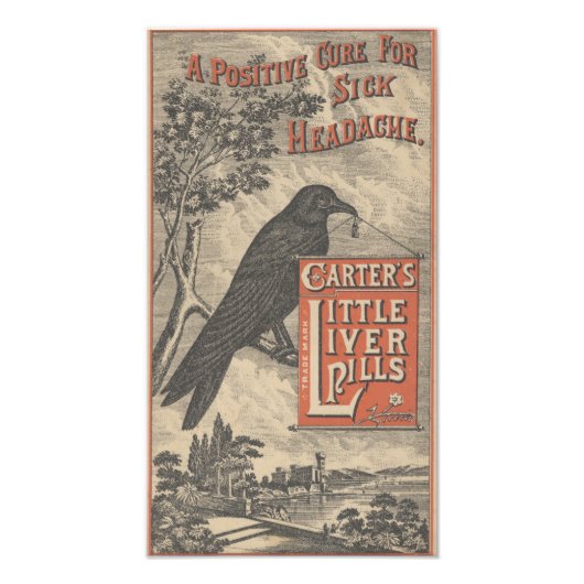 Carter's Little Liver Pills Ephemera Foto Print Foto Afdruk (Voorkant)