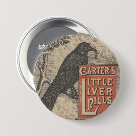 Carter's Little Liver Pills Ephemera Ronde Button 7,6 Cm (Voorkant /achterkant)
