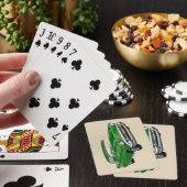 Cartes 1957 de jeu de Shoebox en vert (In Situ)