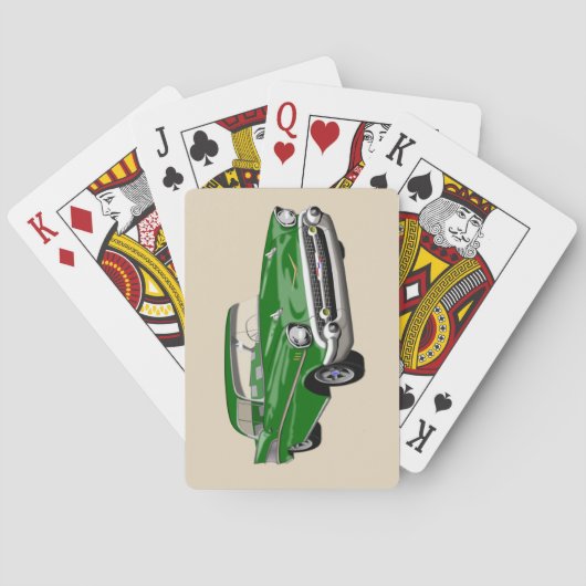 Cartes 1957 de jeu de Shoebox en vert (dos)