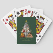 Cartes 6 Arbre photo en forme de jeu de mémoire de Noël (dos)