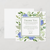 Cartes 75 ans Anniversaire Hydrangeas Bleus (Devant / Derrière)
