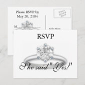 Cartes à anneaux en diamant Platine RSVP (Devant / Derrière)