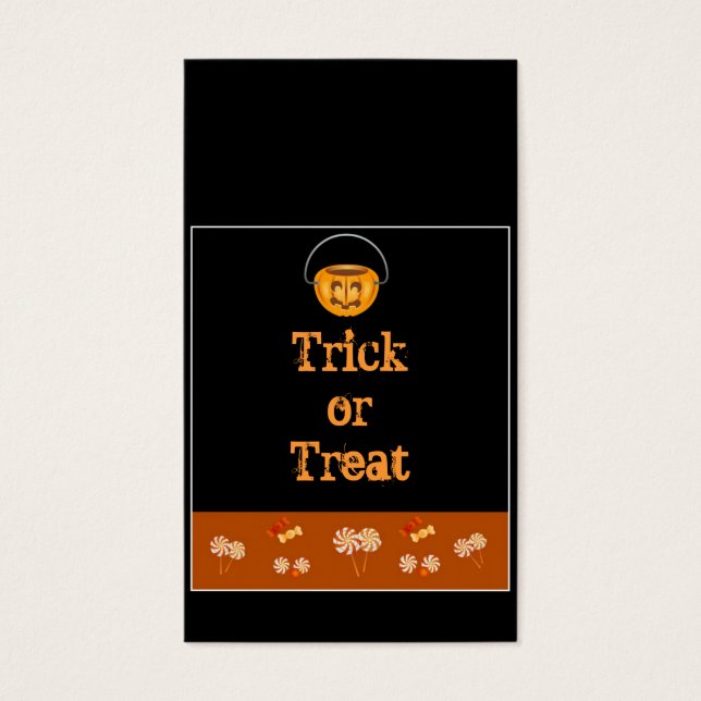 Cartes à bagages Halloween ou à traiter (Devant)