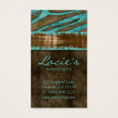 Cartes à bijoux Cute Zebra Western (Dos)